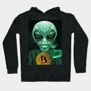 Alien Bitcoin Collectors Mars Invasion Sci-fi Hoodie